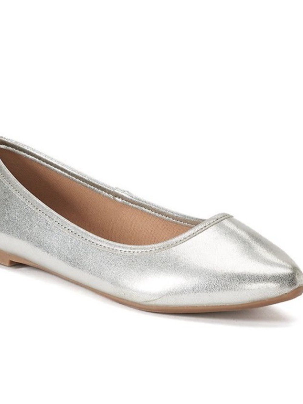 Women's SO Silver Ballet Flat Shoes